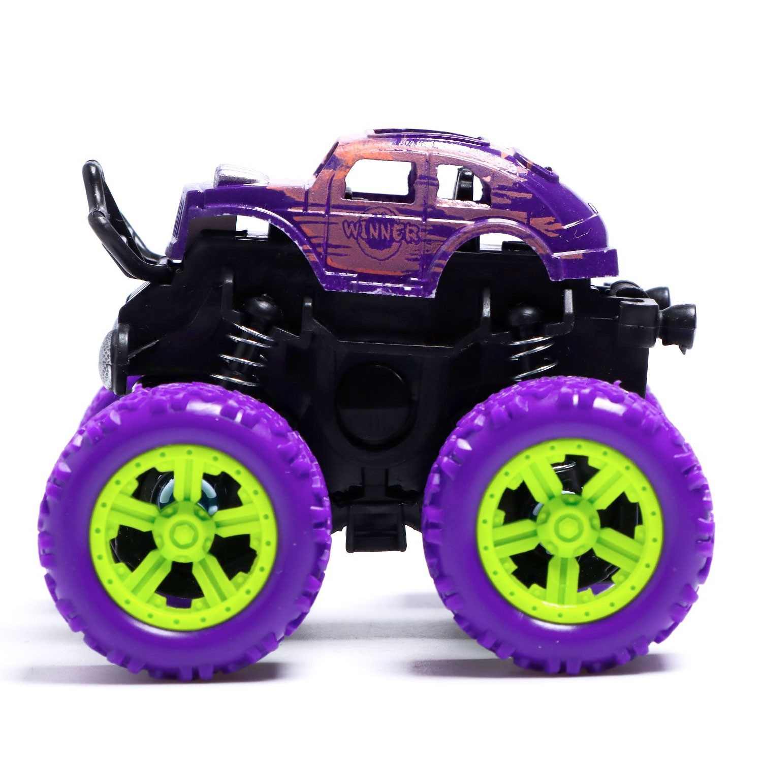 Игрушка Джип Monster truck сиреневый инерц купить в Москве по цене 263.5000  руб в интернет-магазине